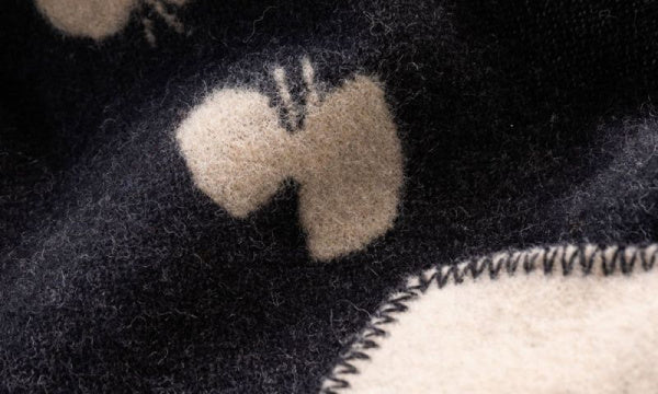 Wool half blanket 90x130cm CHOUCHO Black