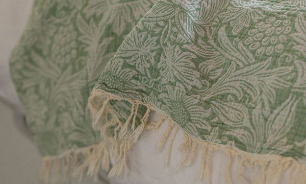 Gauze Cotton Throw Sunflower Green