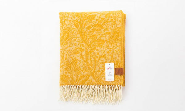 Wool throw 130 x 180 cm Arcadia Mustard