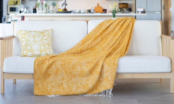 Wool throw 130 x 180 cm Arcadia Mustard