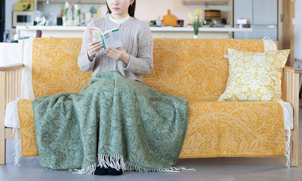 Wool throw 130 x 180 cm Arcadia Mustard