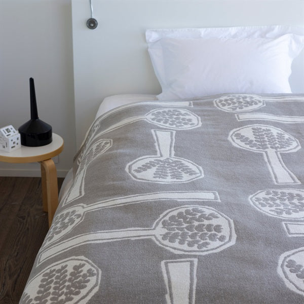 Chenille Cotton Single Blanket, FOREST SPOON, 140x180cm, Greige