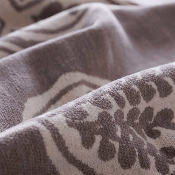 Forest Spoon Chenille Cotton Half Blanket, 90x140cm, Greige