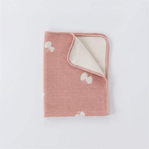 Chenille Cotton Mini Blanket CHOUCHO 70x90cm Smoky Pink