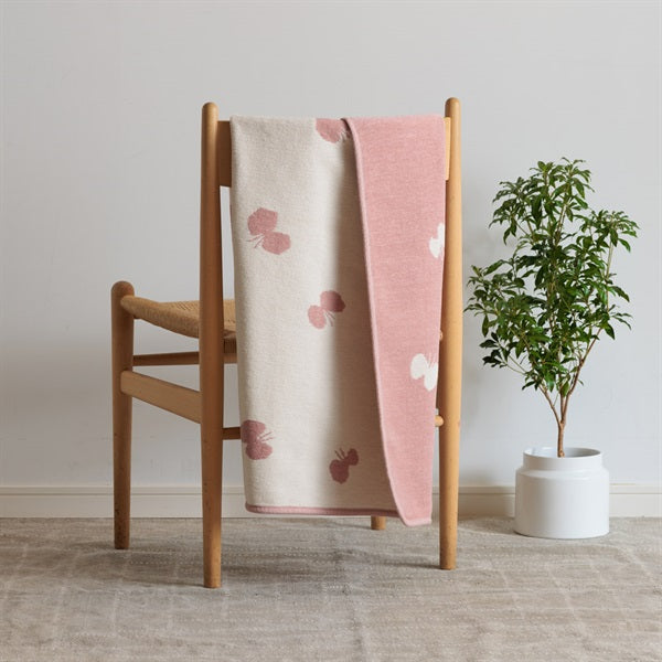 Chenille Cotton Mini Blanket CHOUCHO 70x90cm Smoky Pink