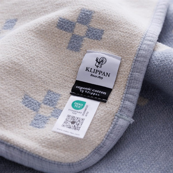 Chenille Cotton Mini Blanket, Shansuund, 70x90cm, Light Blue