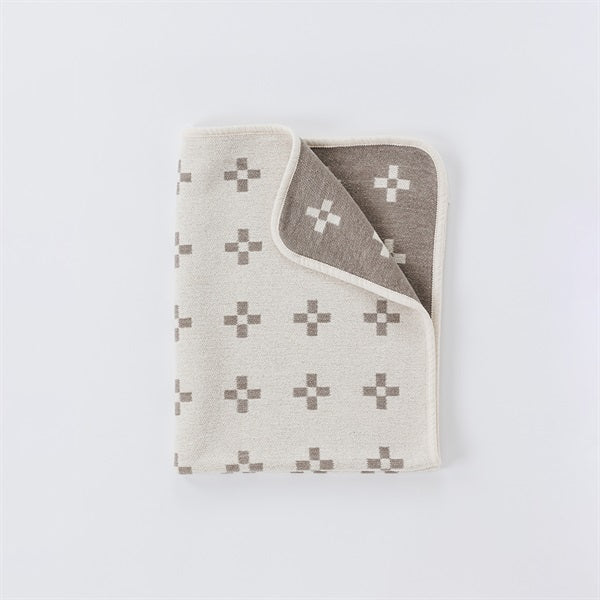 Chenille Cotton Mini Blanket, Shanson, 70x90cm, Ecru