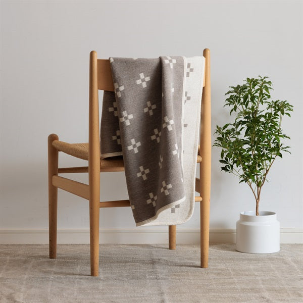 Chenille Cotton Mini Blanket, Shanson, 70x90cm, Ecru