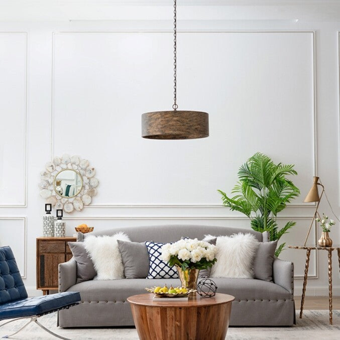 Modern steel 4-light chandelier
