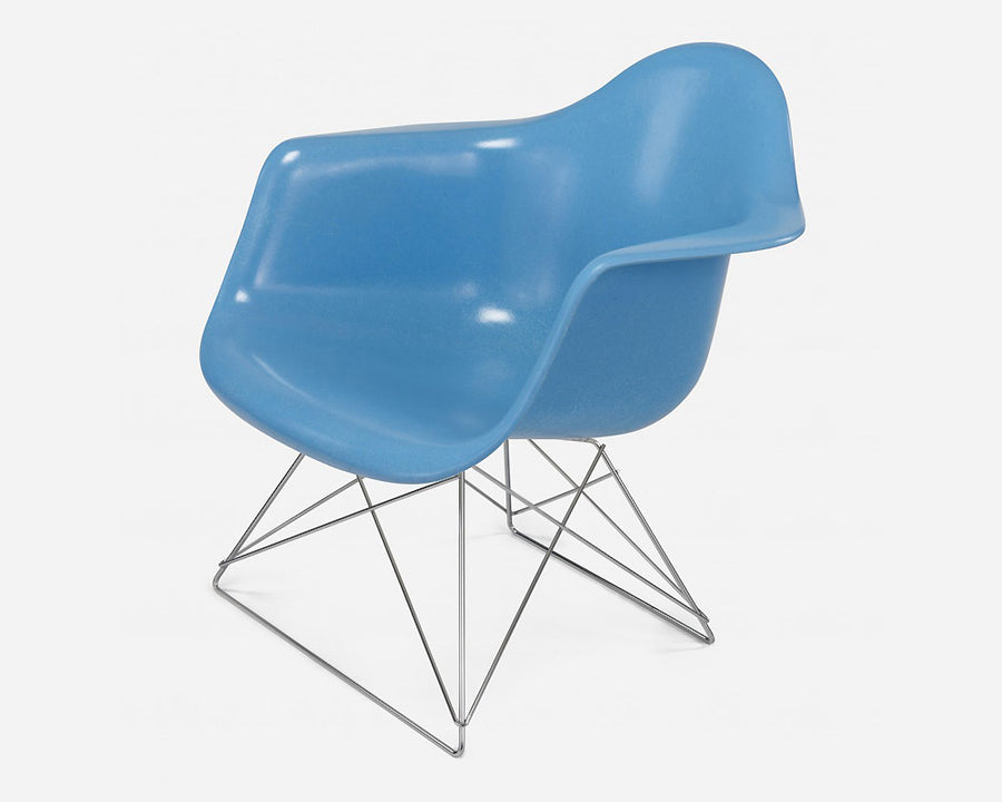 Fiberglass Arm Shell Chair BABYBLUE