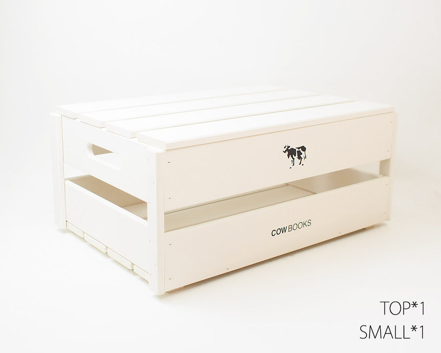 Wood Box Ivory Small Stacking