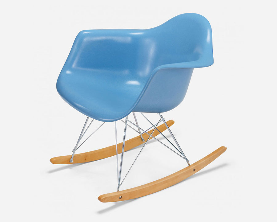 Fiberglass Arm Shell Chair BABYBLUE