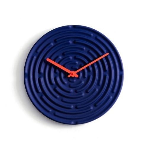 Minos Wall Clock Horizon Blue / Traffic Orange