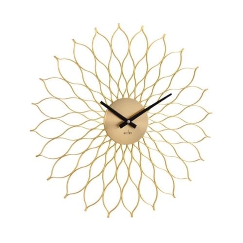 Helios Wall Clock Brass