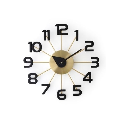 George Nelson Ferris Wall Clock Matte Black