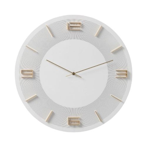 52052 Wall Clock Leonardo White/Gold Φ49cm