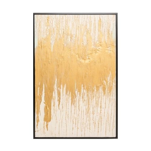 53698 Framed Picture Abstract White 80×120cm