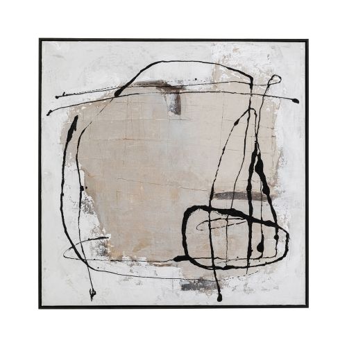 54197 Framed Picture Dust Gray 100×100cm