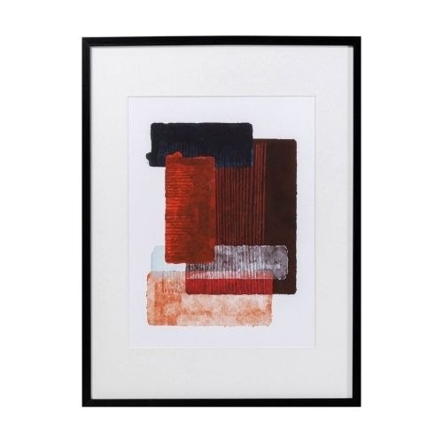 55429 Framed Picture Bo× Back Red 60×80cm