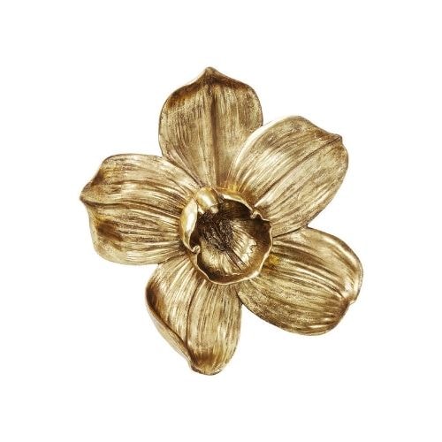 69283 Wall Decoration Orchid Gold 44cm