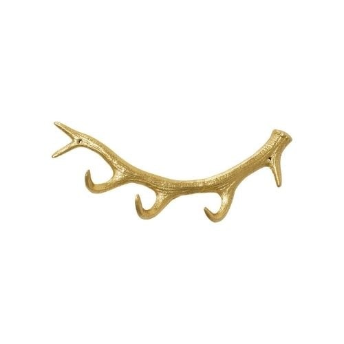 87096 Coat Rack Antler Gold 35cm