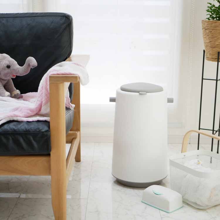 Diaper Pot Airtight Diaper Pail, White