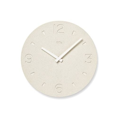 NY21-03  珪藻土の時計  [直径28.5×奥行4cm]