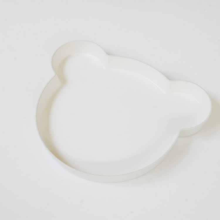 Kids Dish Plate Bear Gray