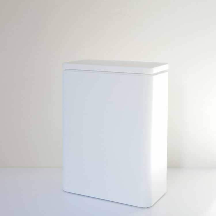 Tubelor Medium Flap Sealed Sanitary Trash Can, White