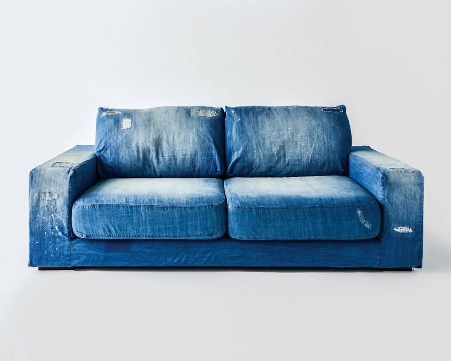 FRANKLIN SOFA Damage DENIM Franklin sofa damaged denim