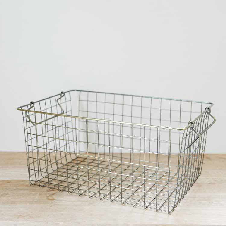 Stacking Basket L, Antique Gold