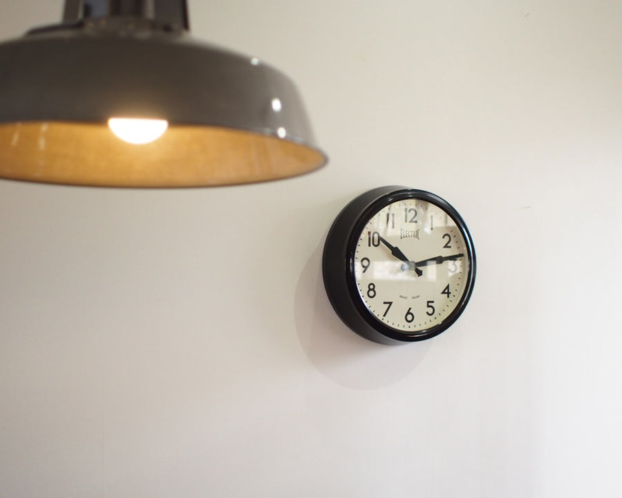 Electric Black 50's Clock