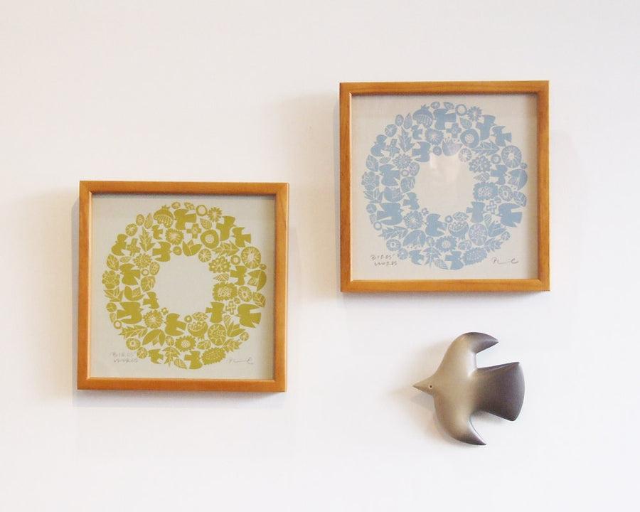 SILK SCREEN with FRAME WREATH シルクスクリーン リース