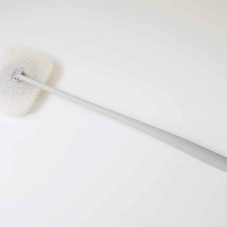 Bath sponge with handle, grey