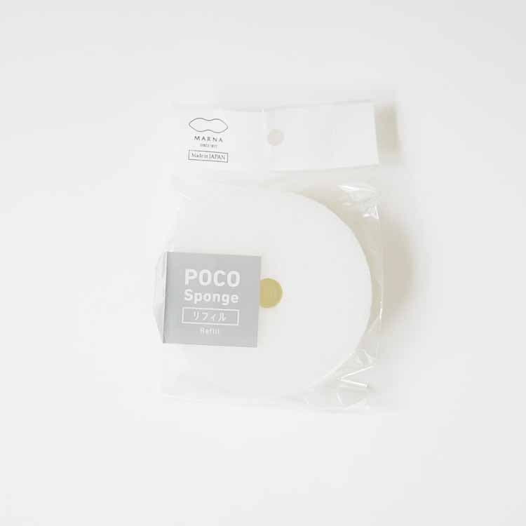 POCO キッチンスポンジ リフィル ホワイト
