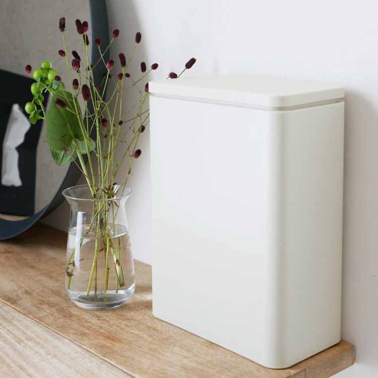 Tubelor Medium Flap Sealed Sanitary Trash Can, Sand White