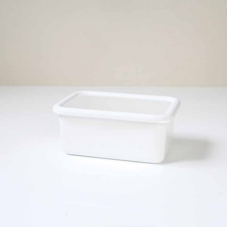 konte 深型角容器 M リリーホワイト KE-DM LW 富士琺瑯ハニーウェア コンテ (1.12L) HoneyWare
