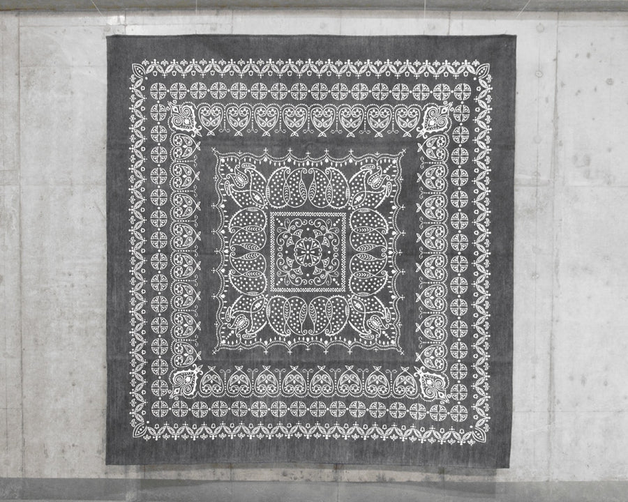 Leaf Bandana Rug Gray リーフバンダナラグ グレー 160×160cm