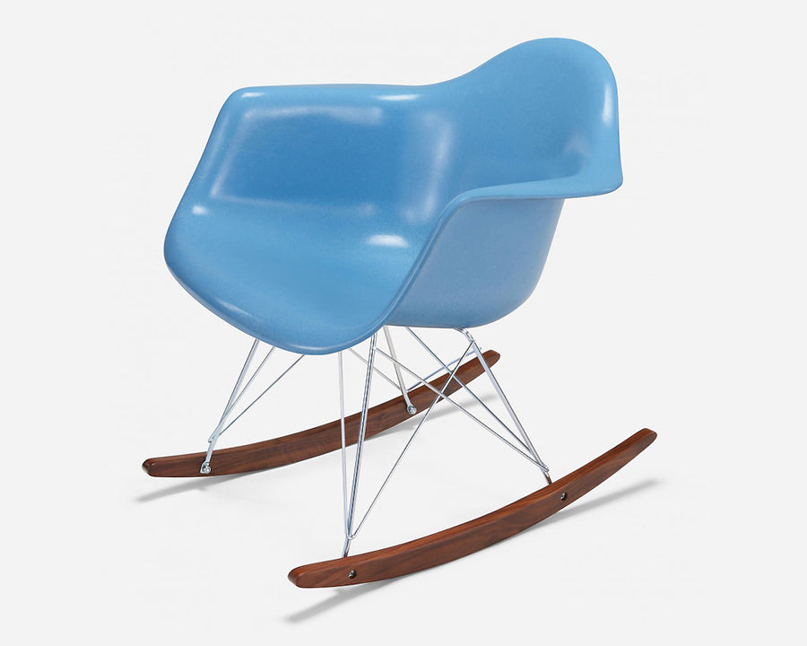 Fiberglass Arm Shell Chair BABYBLUE