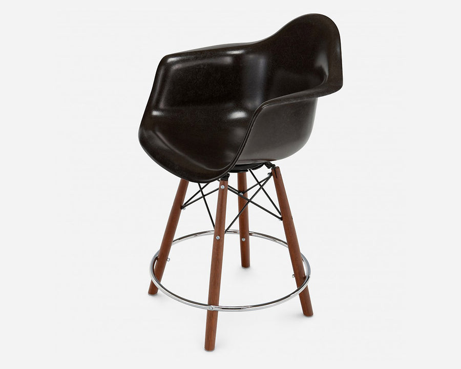 Fiberglass Arm Shell Chair CHARCOAL