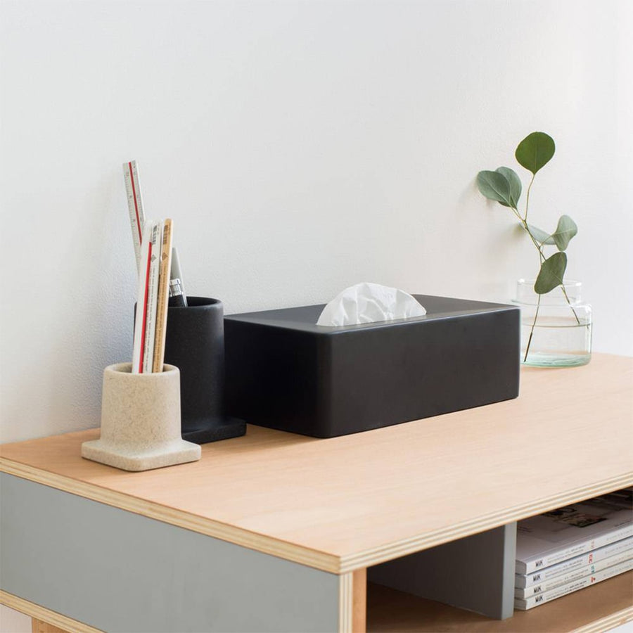 Bar Grande Tissue Case, Stone Sand Black