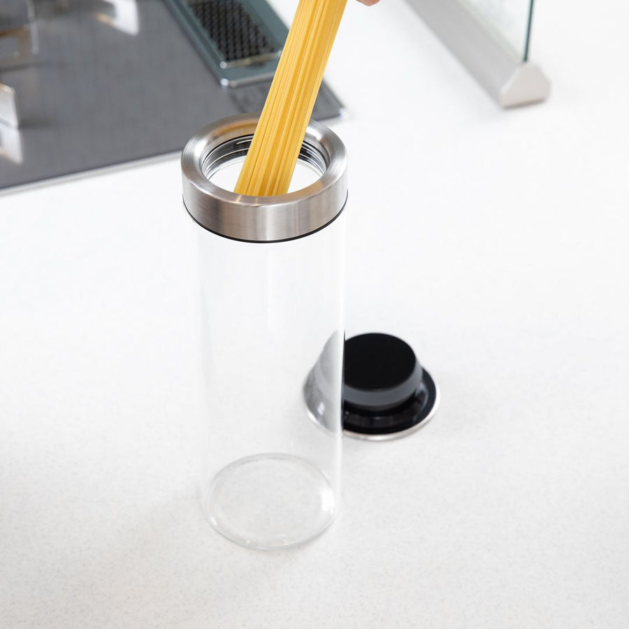 Cylinder Jar with Press Lid Large