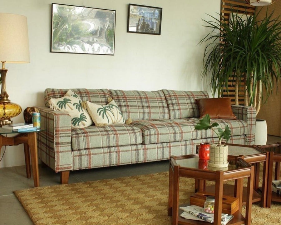 JETTY FEATHER SOFA AC08 チェック 3シーター S