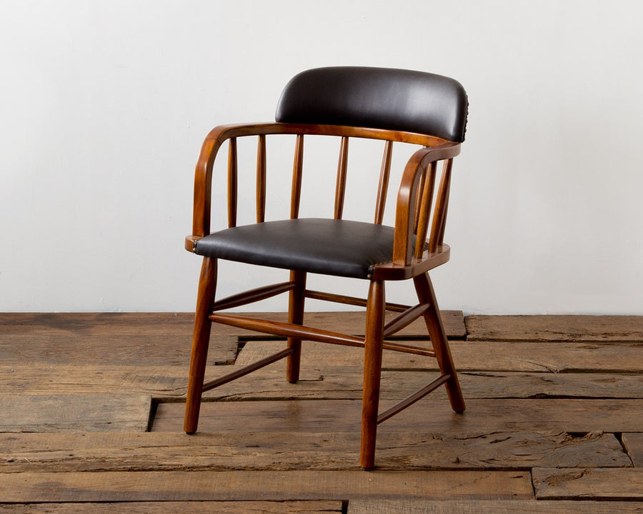 OAKS ARM CHAIR_PVC BLACK オークスアームチェア PVCブラック