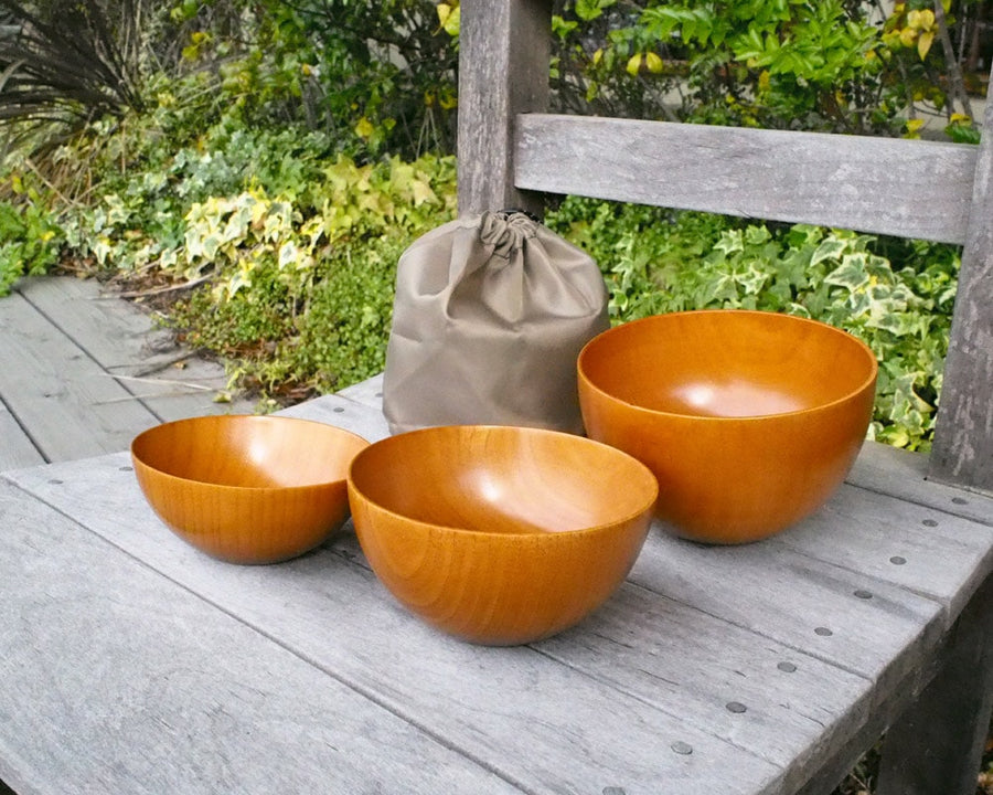 Wooden Camp Bowl Set3 ウッデンキャンプボウル3個セット