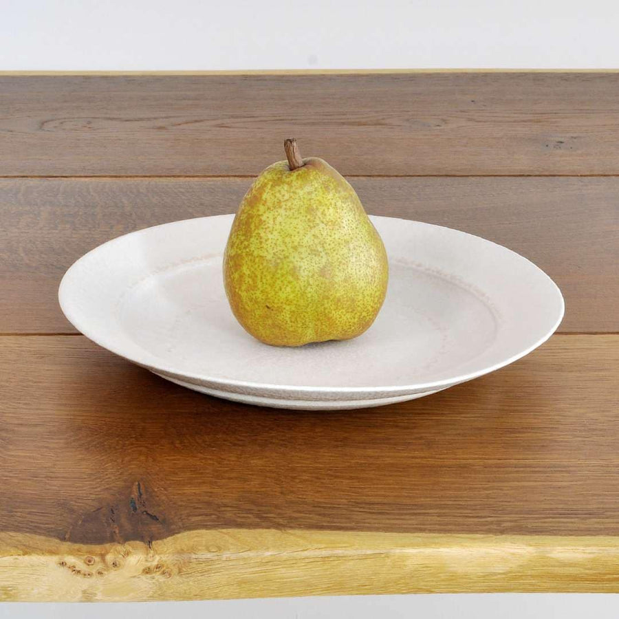 信楽丸皿 18cm 緋色