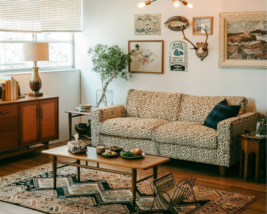 JETTY FEATHER SOFA 2.5P AC10 Jetty Feather Sofa Leopard