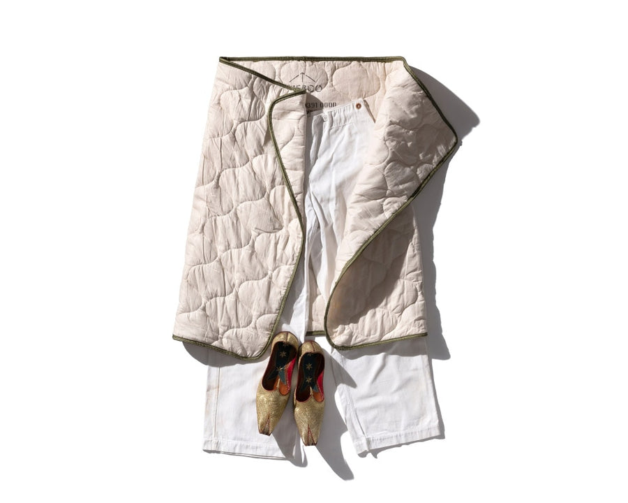 VINTAGE PARACHUTE LINE QUILTED BLANKET