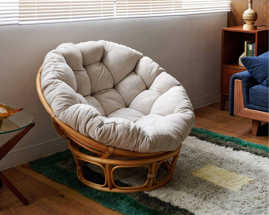 WICKER EASY CHAIR 2nd IVORY Wicker Easy Chair Ivory