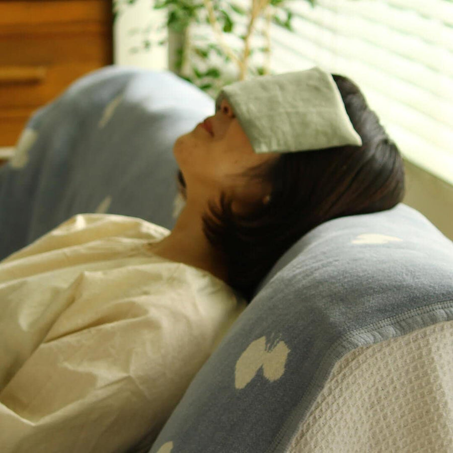 Wheat hot/cool eye pillow, washed linen